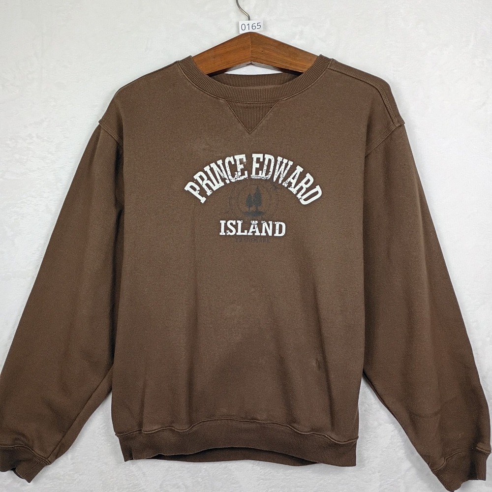 Fundy Resort Prince Edward Island Sweatshirt Brown Mens Medium Crewneck PEI Vtg